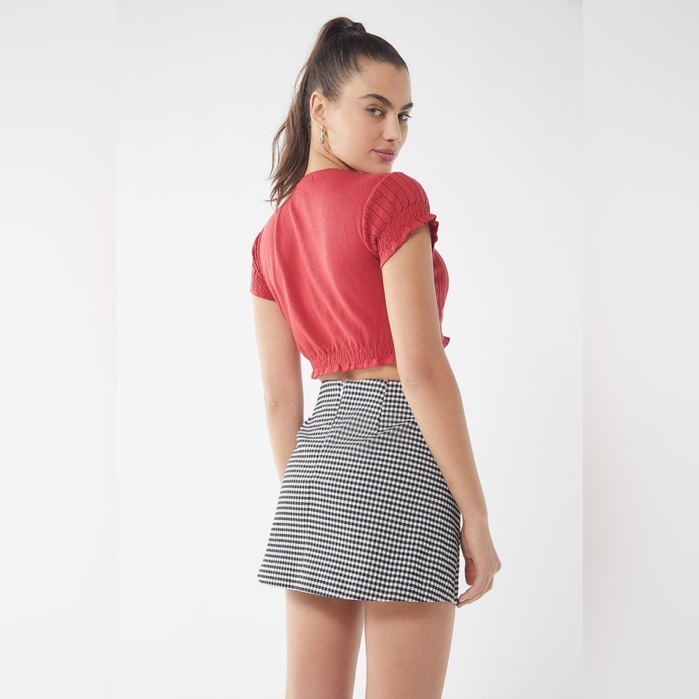 NWOT Urban Outfitters Cooperative Gingham Pocket Mini Skirt Size S